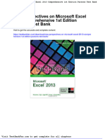Dwnload Full New Perspectives On Microsoft Excel 2013 Comprehensive 1st Edition Parsons Test Bank PDF