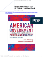 Dwnload Full American Government Power and Purpose 13th Edition Lowi Test Bank PDF