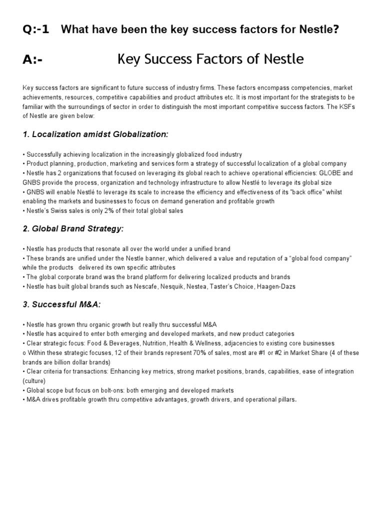 Nestle case essay 08 picture