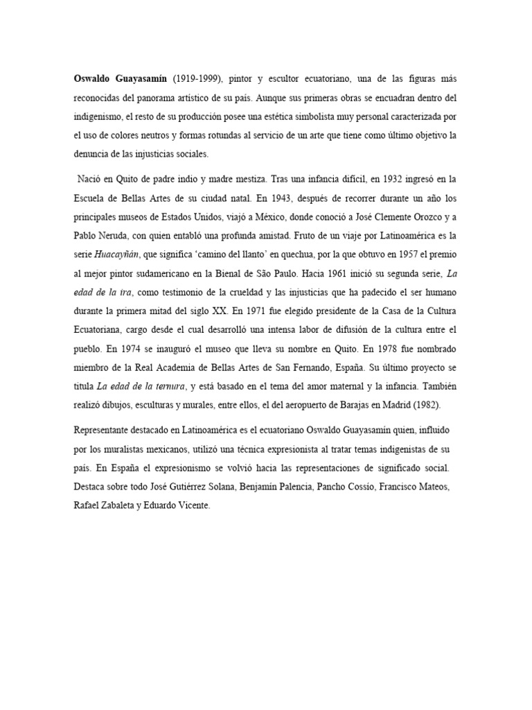 Oswaldo Guayasamín Pdf