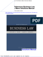 Dwnload Full Smith and Robersons Business Law 17th Edition Mann Solutions Manual PDF