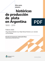 Cruz Romero y Fernaindez 2023. Series Histoiricas de Produccioin de Plata en Argentina 1800-2019