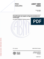 Abnt NBR 16626 2017 Classificaao Da Reaao Ao Fogo de Produtos de Construao