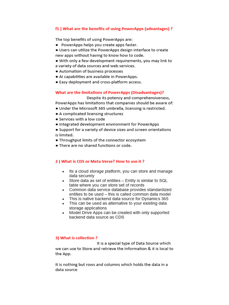 Power Apps Interview Pdf Mobile App Databases