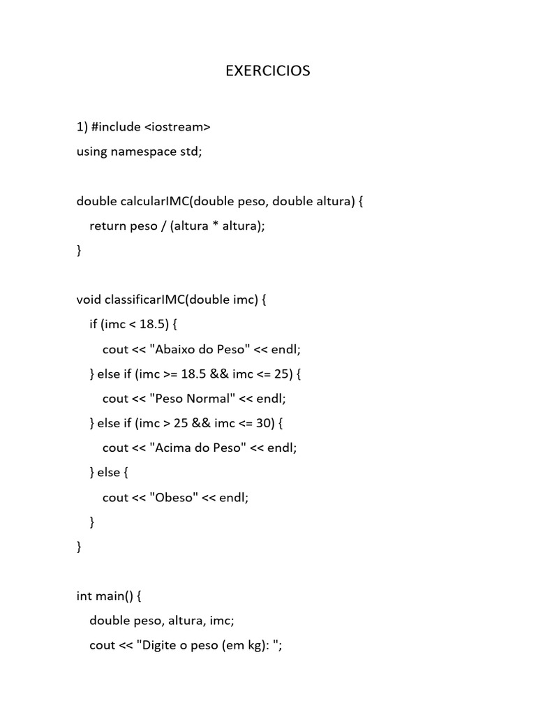 Códigos C++ para Cálculos e Simulações | PDF