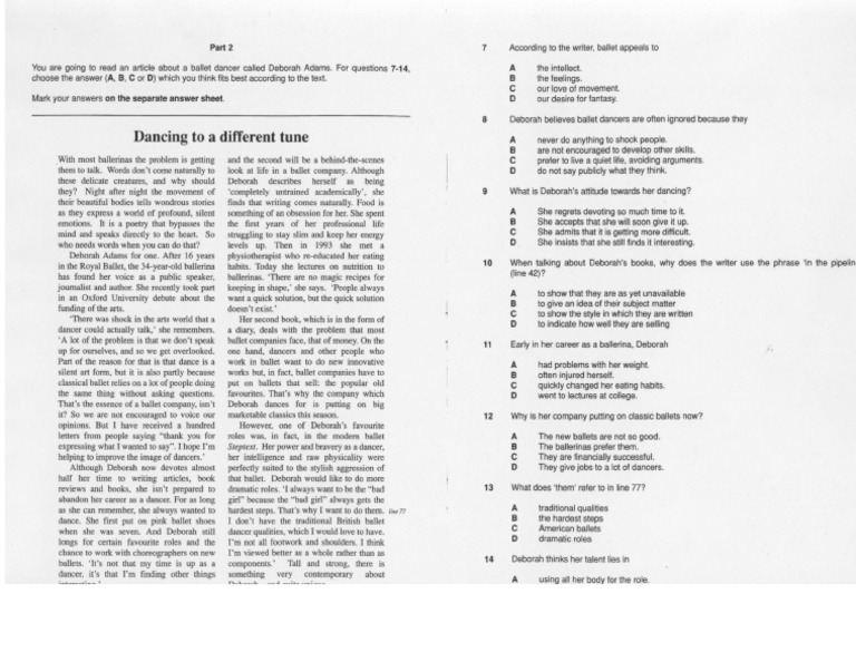 FCE Reading | PDF