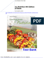 Dwnload full Contemporary Nutrition 9th Edition Wardlaw Test Bank pdf