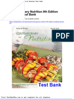 Dwnload Full Contemporary Nutrition 9th Edition Wardlaw Test Bank PDF