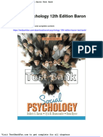 Dwnload full Social Psychology 12th Edition Baron Test Bank pdf