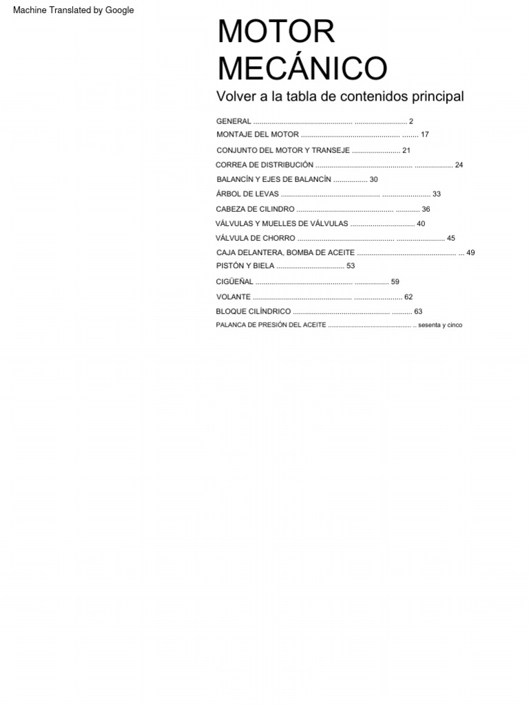 Motor Excel 93 | PDF | Aceite de motor | Lubricante