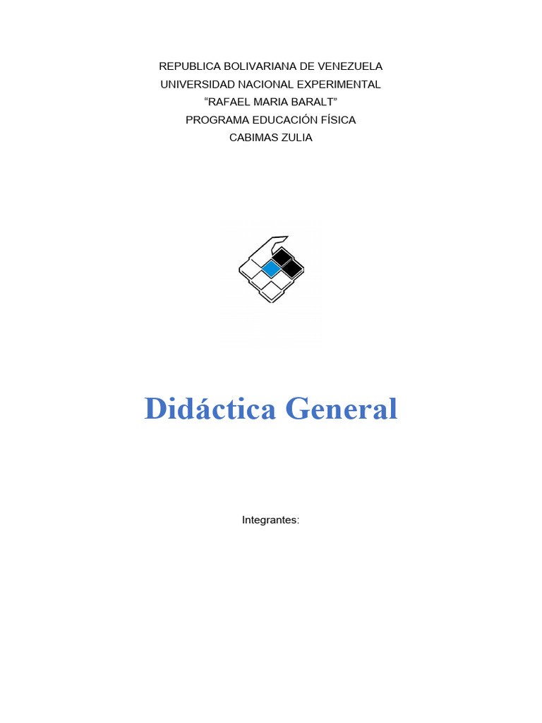 Didactica General | PDF | Aprendizaje | Enseñando