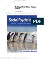 Dwnload Full Social Psychology 9th Edition Kassin Solutions Manual PDF