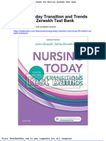 Dwnload Full Nursing Today Transition and Trends 9th Edition Zerwekh Test Bank PDF