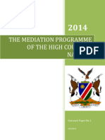 2014 October 9 Mediation Programme of The High Court of Namibia Outreach