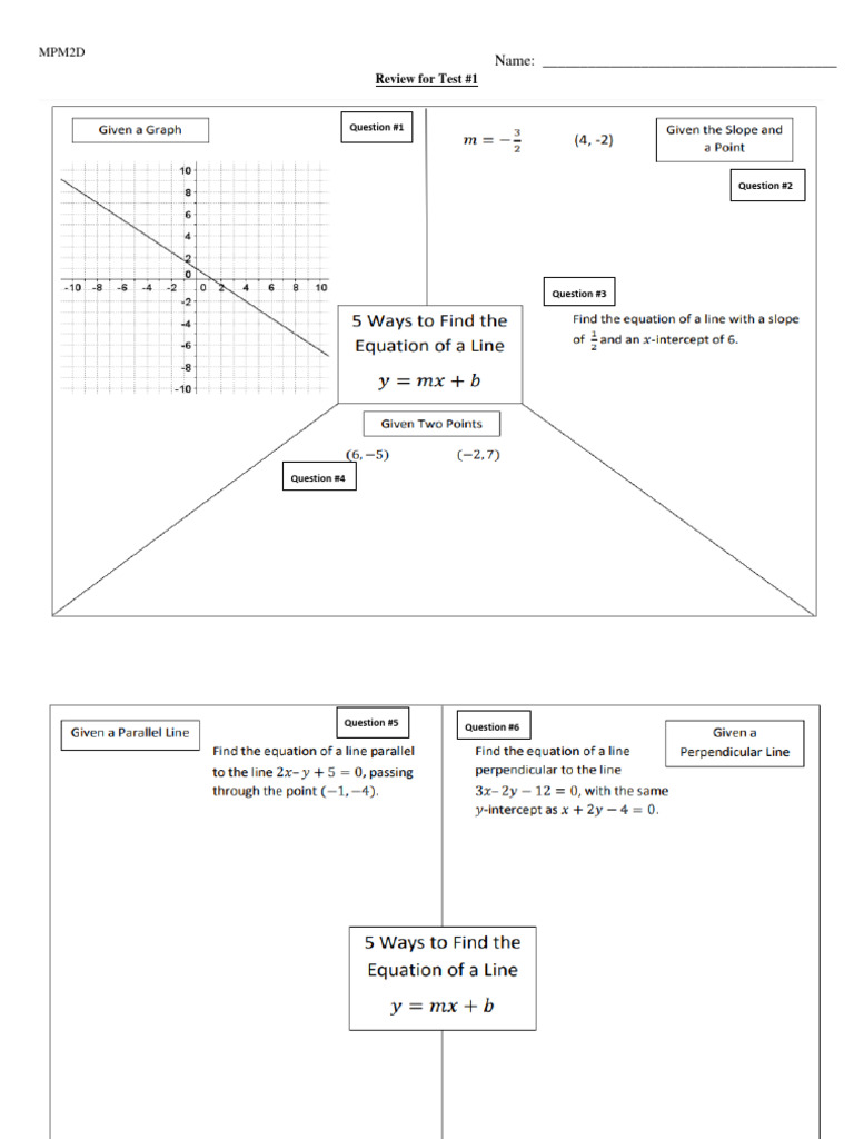 Review For Test Of Prerequisite Skills Pdf