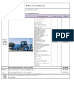 Backhoe Loader Quotation Sheet