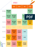 Horario Calendario Escolar Divertido y Moderno en Colores Vivos