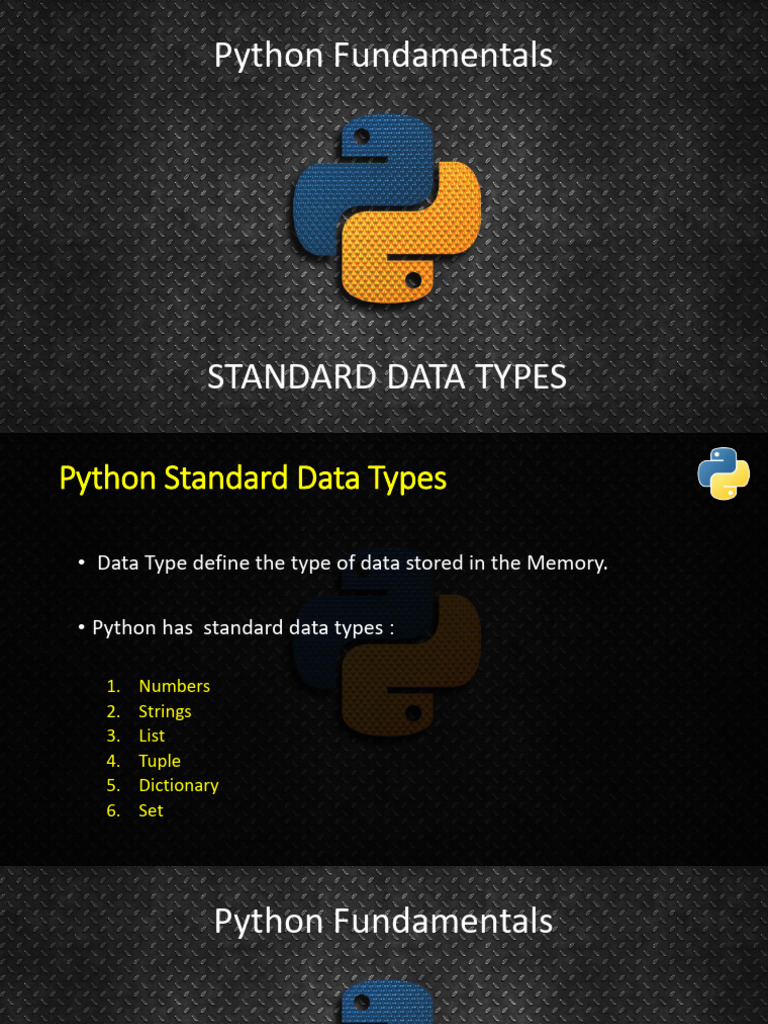 Python Data Types | PDF | Data Type | String (Computer Science)