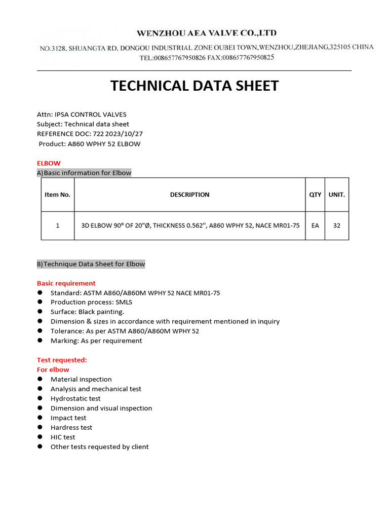 Technique Data Sheet-722 | PDF