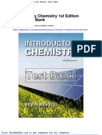 Dwnload Full Introductory Chemistry 1st Edition Revell Test Bank PDF