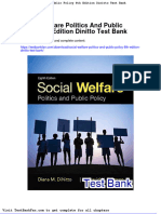 Dwnload Full Social Welfare Politics and Public Policy 8th Edition Dinitto Test Bank PDF