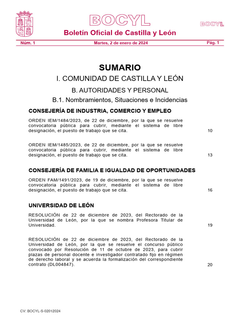 Bocyl S 02012024 | PDF | Política Agrícola Común | Gobierno local