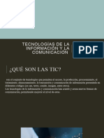 Tecnologías de La Información y La Comunicación