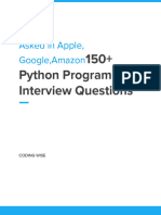 150+ Python Interview Questions 