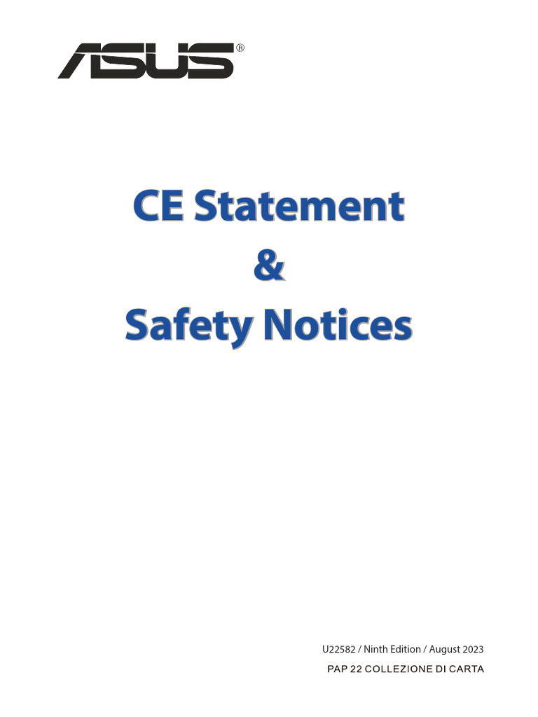 U22582 CE Safety Notices For Wireless Booklet QSG 100x138mm V9 WEB | PDF