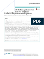 Evaluating The Effect of Delayed Activation of Rapid Response Teams On Patient Outcomes - A Systematic Review Protocol