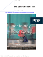 Dwnload Full Sociology 14th Edition Macionis Test Bank PDF