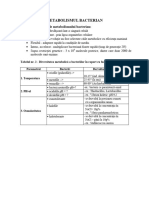 Metabolismul Bacterian