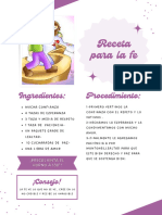 Documento A4 Receta de Cookies Moderno Violetagfrfer