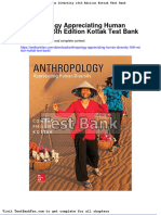 Dwnload Full Anthropology Appreciating Human Diversity 16th Edition Kottak Test Bank PDF