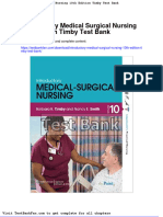 Dwnload Full Introductory Medical Surgical Nursing 10th Edition Timby Test Bank PDF