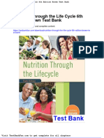 Dwnload Full Nutrition Through The Life Cycle 6th Edition Brown Test Bank PDF