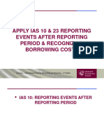 IAS 10 & IAS 23 Events After Balancesheet and Borrowing Cost