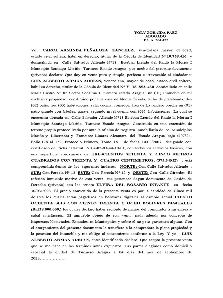 Compra Venta Casa Pdf