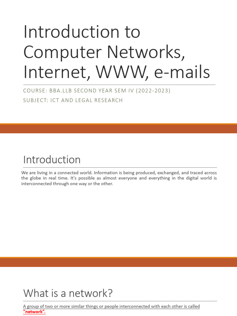 Introduction To Computer Networks | PDF | Network Topology | Computer ...