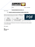 Online Classes On Saturdays During Third Term