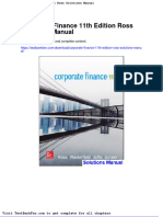 Dwnload full Corporate Finance 11th Edition Ross Solutions Manual pdf