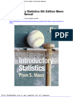 Dwnload Full Introductory Statistics 8th Edition Mann Solutions Manual PDF