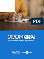 Calendario General Segundo Semestre 2023