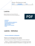 ? Latérite - Processus D'altération Et Pédogenèse