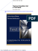Dwnload Full Corporate Finance Canadian 2nd Edition Berk Test Bank PDF