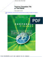 Dwnload Full Corporate Finance Canadian 7th Edition Ross Test Bank PDF