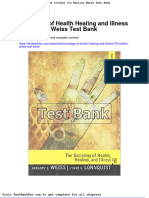 Dwnload Full Sociology of Health Healing and Illness 7th Edition Weiss Test Bank PDF