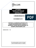 Phys Sciences p1 Memo Gr10 Nov2019 - Afr+engl