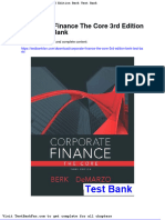 Dwnload Full Corporate Finance The Core 3rd Edition Berk Test Bank PDF