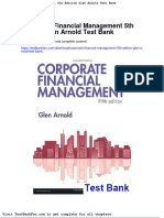 Dwnload Full Corporate Financial Management 5th Edition Glen Arnold Test Bank PDF